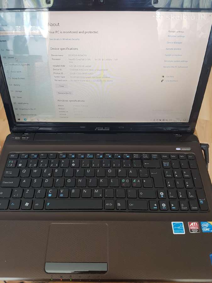 Asus X52j - nuotraukos Nr. 5