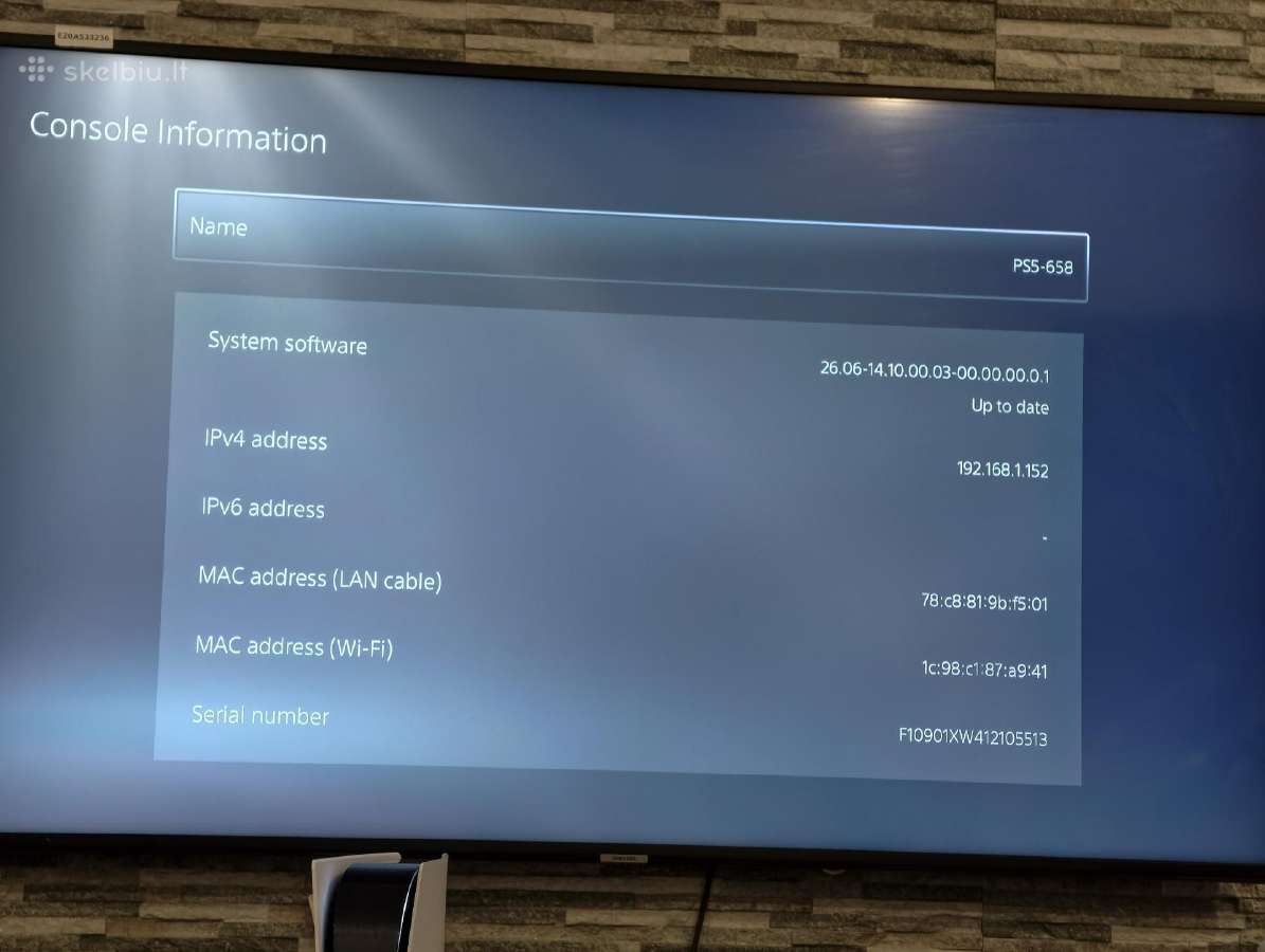 Ps5 fat 825gb - nuotraukos Nr. 7