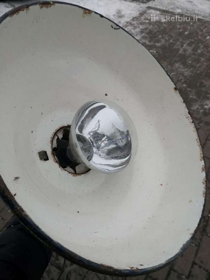 Rusiškas senas didelis lubinis metalinis šviestuva - nuotraukos Nr. 2