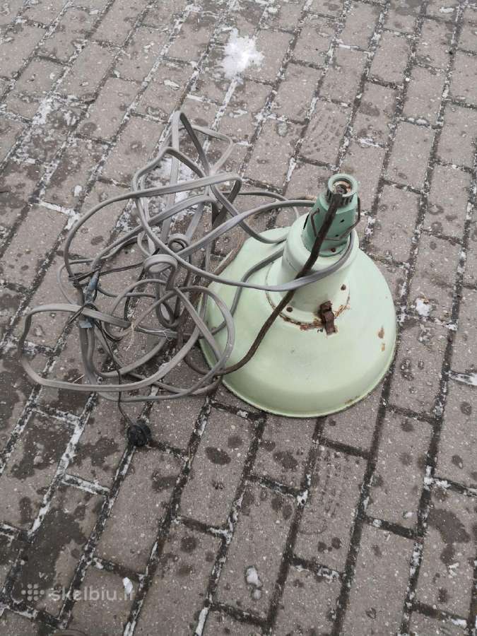 Rusiškas senas didelis lubinis metalinis šviestuva - nuotraukos Nr. 4
