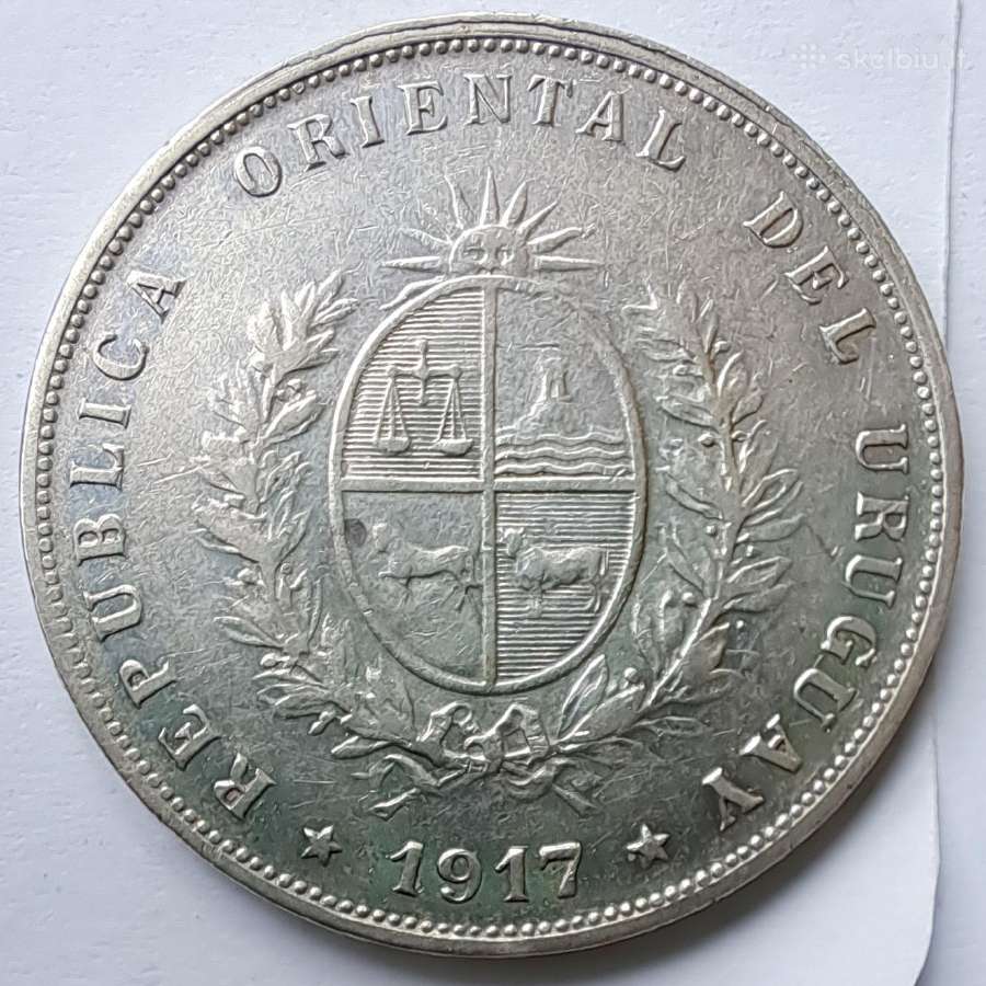 1917 Urugvajus 50 sentesimų - nuotraukos Nr. 2