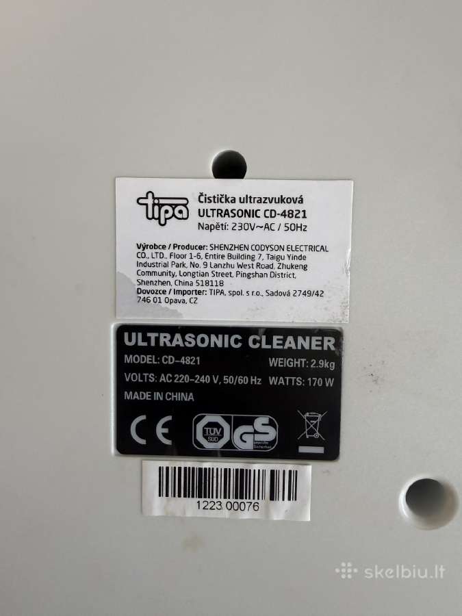 Ultragarsinė valymo vonelė Tipa CD-4821, 2,5 l - nuotraukos Nr. 3
