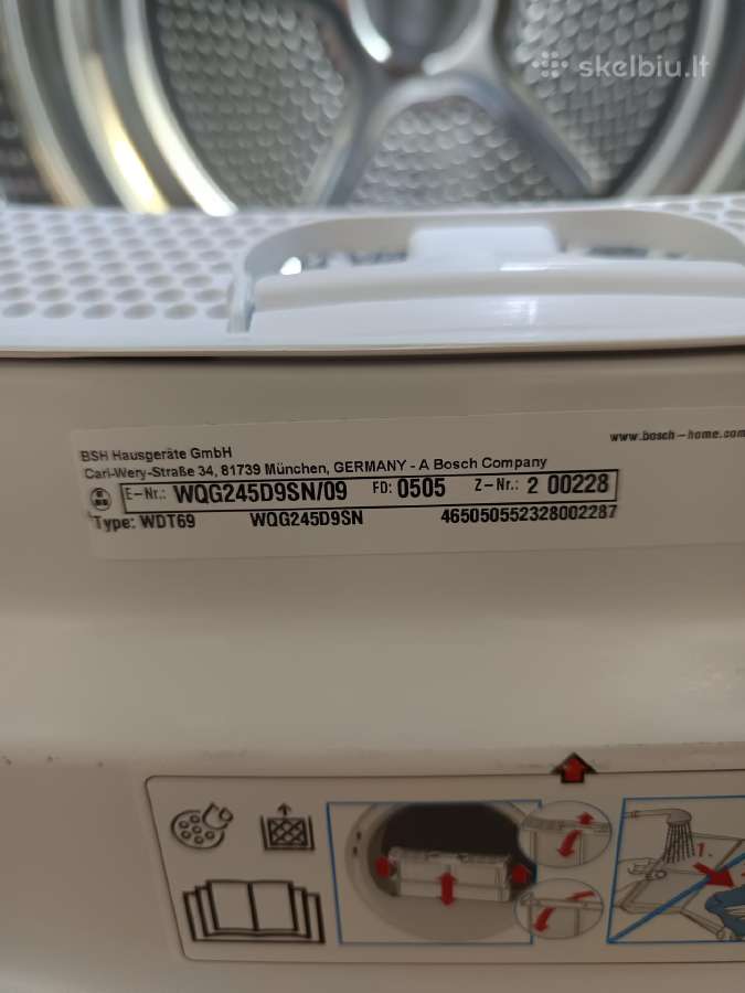 Bosch 6serijos 2025m 9kg su garantija - nuotraukos Nr. 9