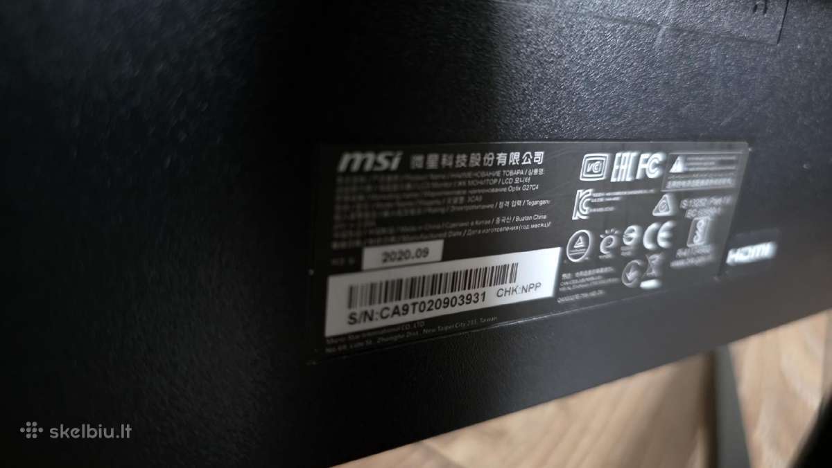 Msi monitorius 165hz - nuotraukos Nr. 4
