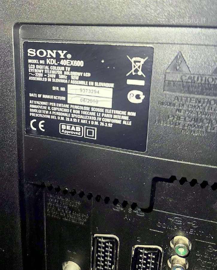 Televizorius Sony Bravia - nuotraukos Nr. 4