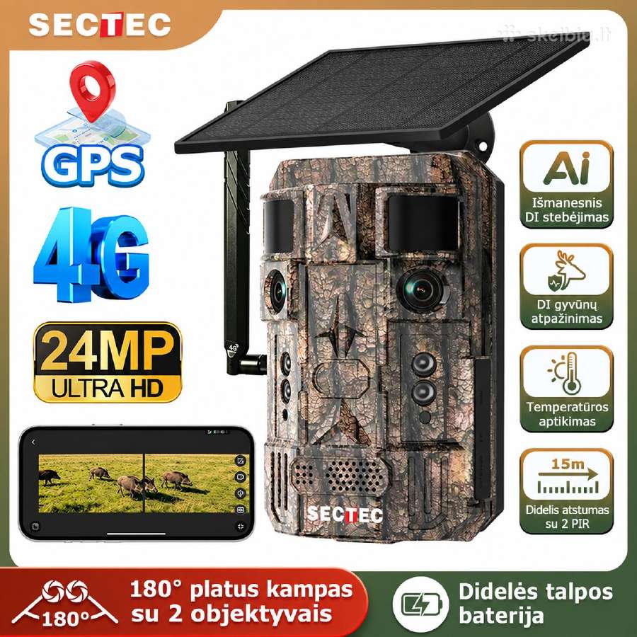 4G vaizdo kamera, geriau nei Reolink su optiniu! - nuotraukos Nr. 2