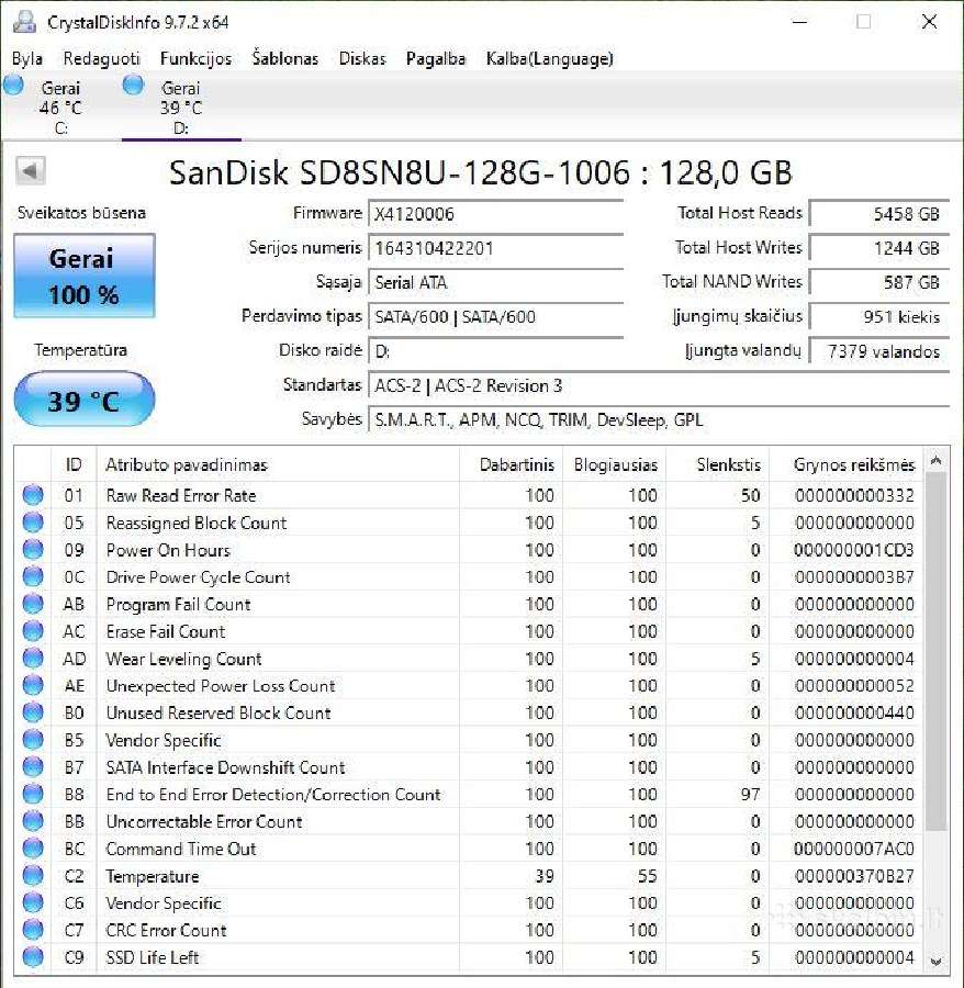 Sandisk X400 M2 128gb diskai - nuotraukos Nr. 4