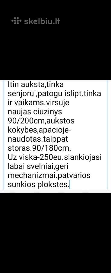 Itin auksta dvigule arba viengule lova - nuotraukos Nr. 12