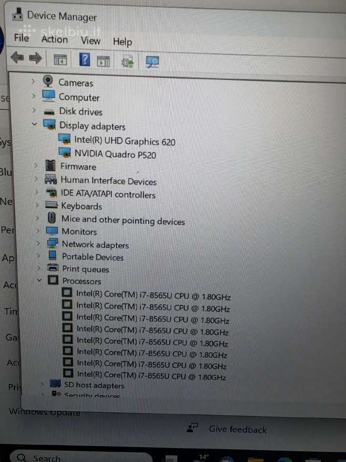 Lenovo Thinkpad P43s. i7-10750h. 16/256 GB. - nuotraukos Nr. 9