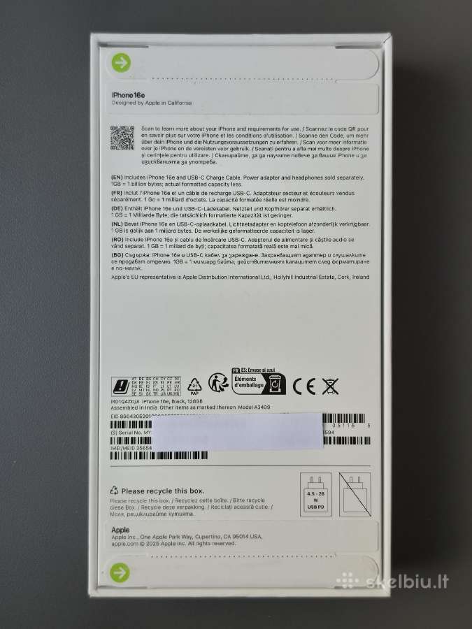 Naujas iPhone 16e 128 GB – neatidaryta dėžutė - nuotraukos Nr. 2