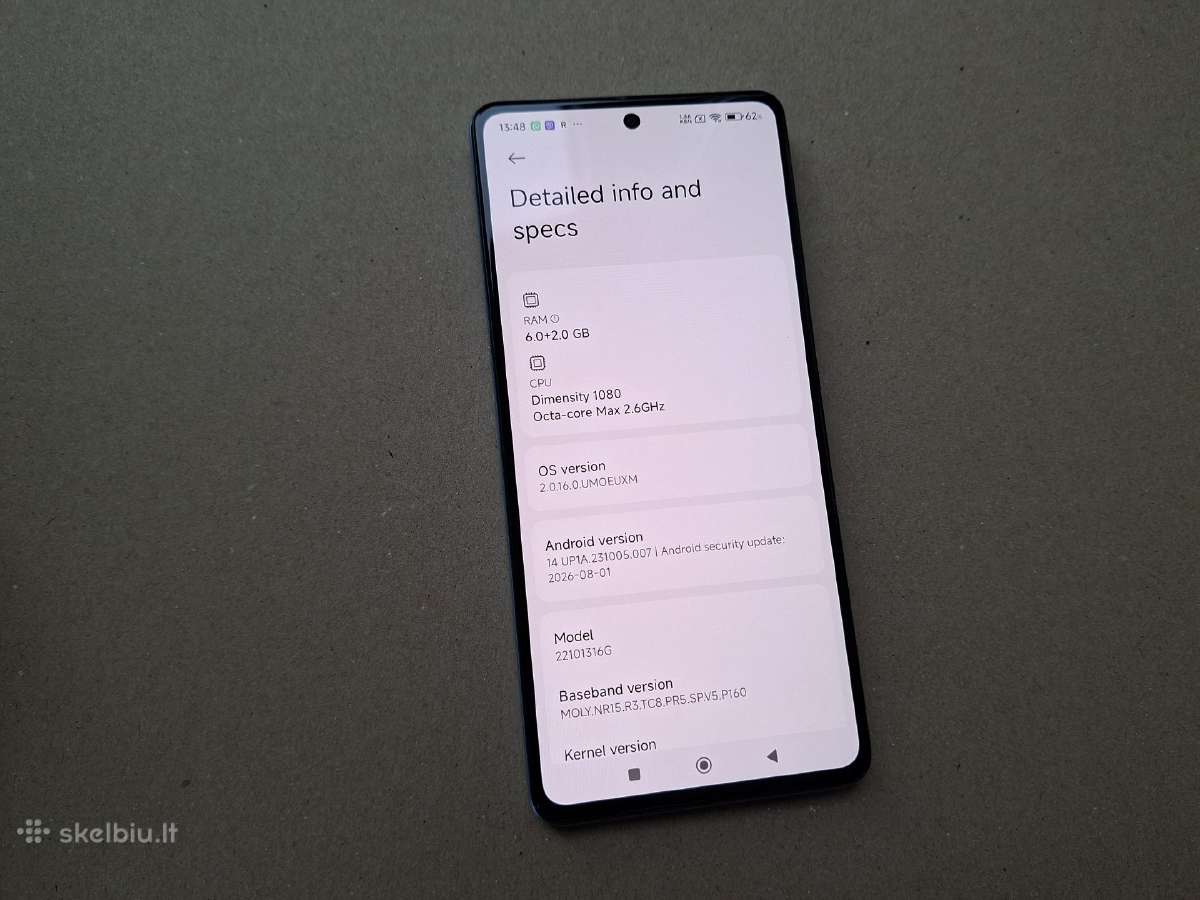 Xiaomi redmi note 12 pro 5G dual sim 3.5mm jack - nuotraukos Nr. 10