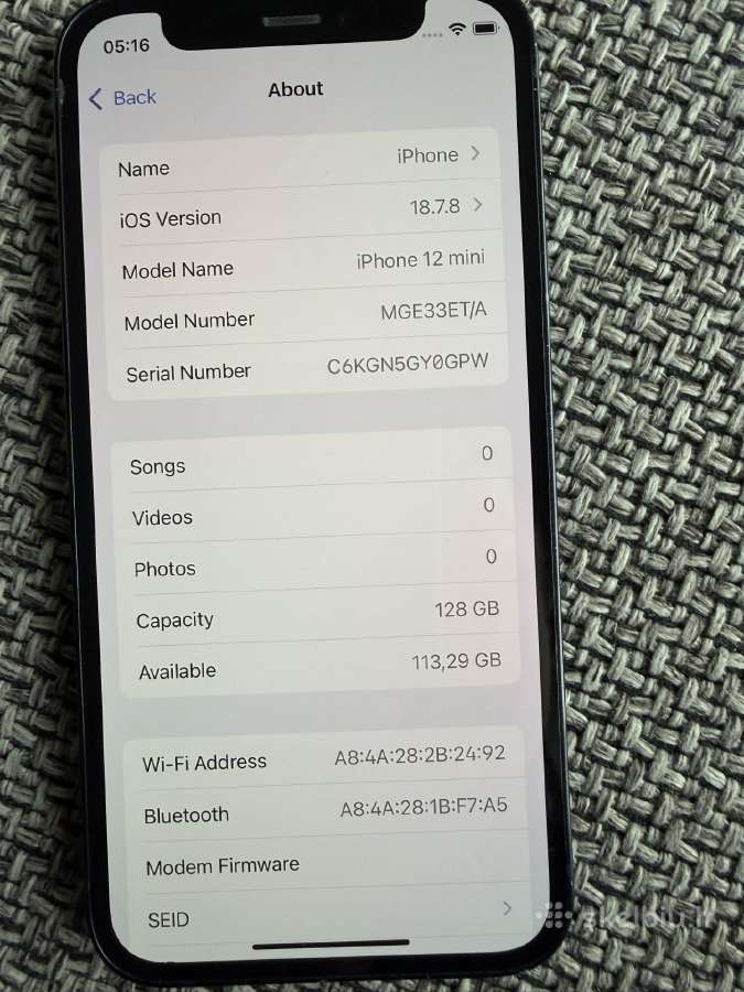 Apple iPhone 12 mini 128 GB – tvarkingas - nuotraukos Nr. 10