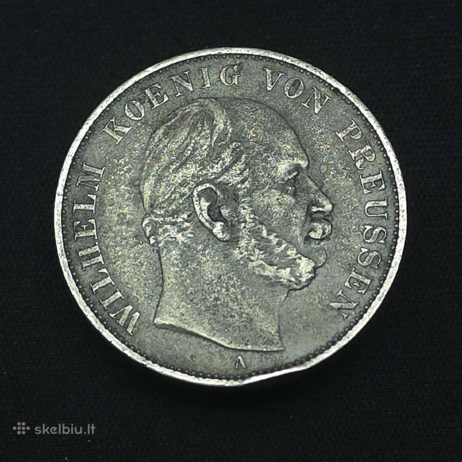 Sidabrinė moneta 1 taleris 1871 m (A) Siegesthaler - nuotraukos Nr. 2