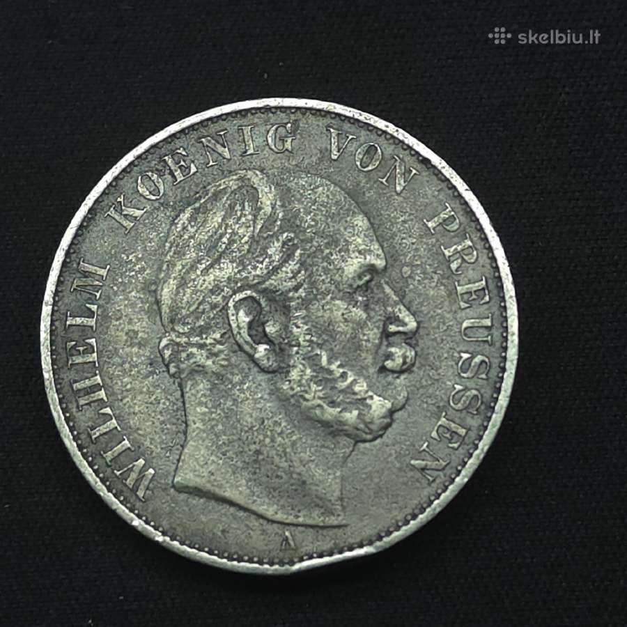Sidabrinė moneta 1 taleris 1871 m (A) Siegesthaler - nuotraukos Nr. 9