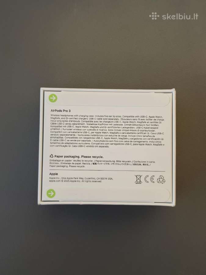 Originalios Airpods Pro 3 – naujos, neatidarytos - nuotraukos Nr. 2