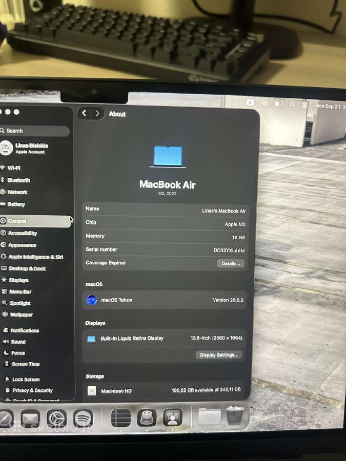 M2 air 13 MacBook - nuotraukos Nr. 3