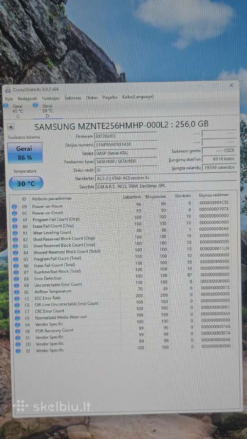 Samsung SSD Sata III M.2 2280 256gb - nuotraukos Nr. 2
