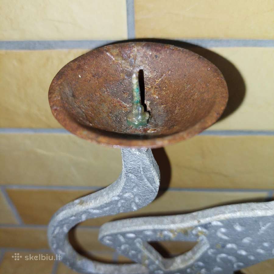 Žvakidė metalinė Velnias 28/26cm.1960-70m. - nuotraukos Nr. 2