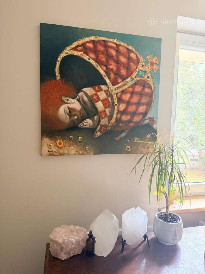 Lietuvių tapytojo originalus paveikslas 80x80 - nuotraukos Nr. 2
