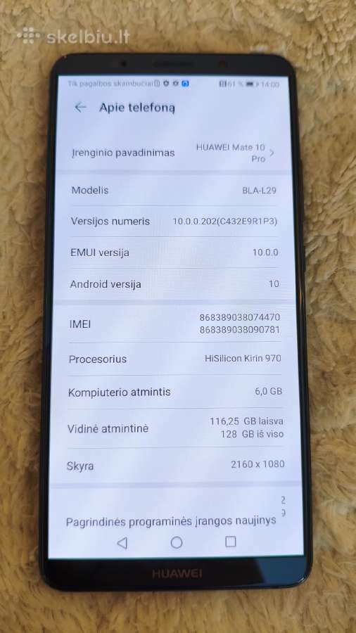 Huawei Mate 10 Pro 6/128gb – Midnight Blue - nuotraukos Nr. 9