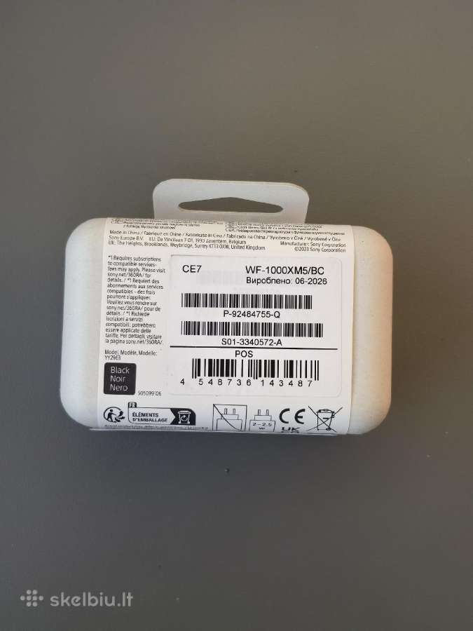 Naujos Sony Wf-1000xm5 – neatidaryta pakuotė - nuotraukos Nr. 3