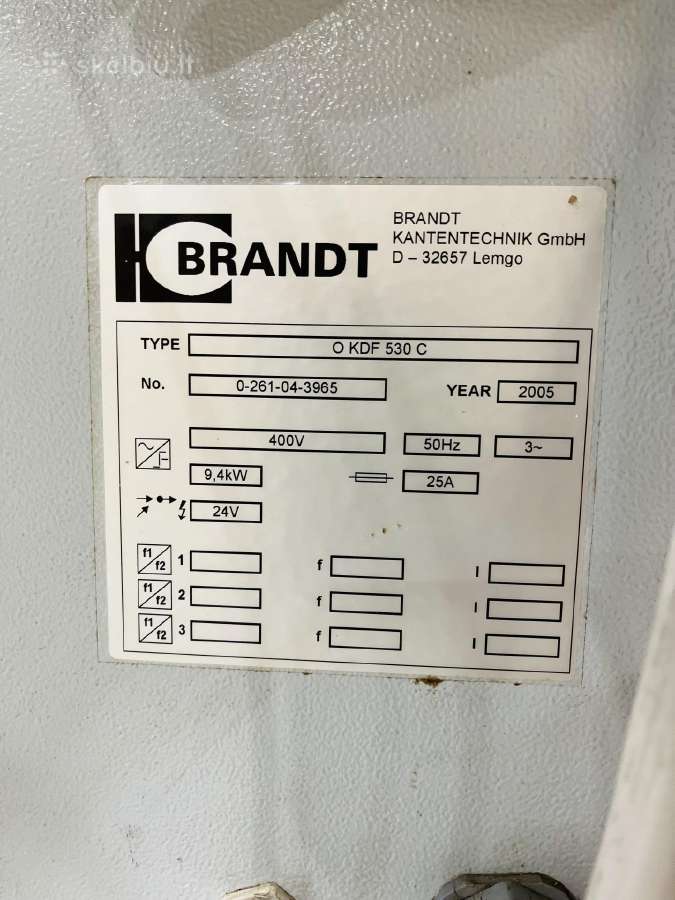 Briaunų laminavimo staklės Brandt Kdf 530 C - nuotraukos Nr. 2