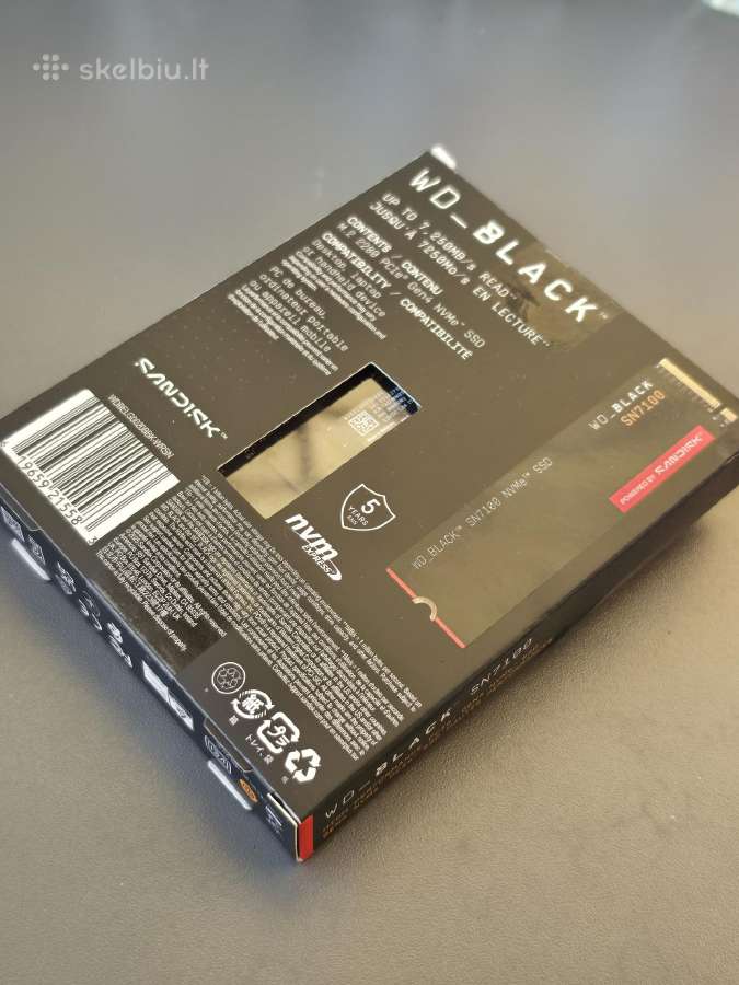 Naujas Wd Black Sn7100 2 TB Nvme SSD - nuotraukos Nr. 3