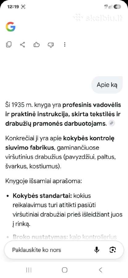 Gatavų viršutinių gaminių kontrolierius-priėmėjas - nuotraukos Nr. 5