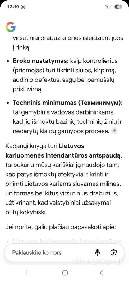 Gatavų viršutinių gaminių kontrolierius-priėmėjas - nuotraukos Nr. 6
