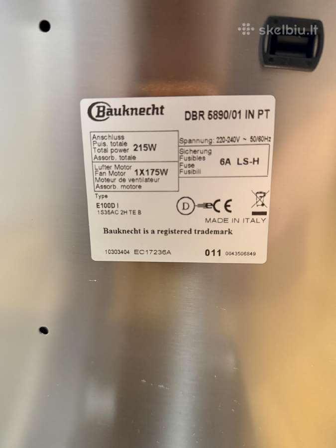 Bauknecht Dbr 5890/01 Pt 90 cm gartraukis – naujas - nuotraukos Nr. 6