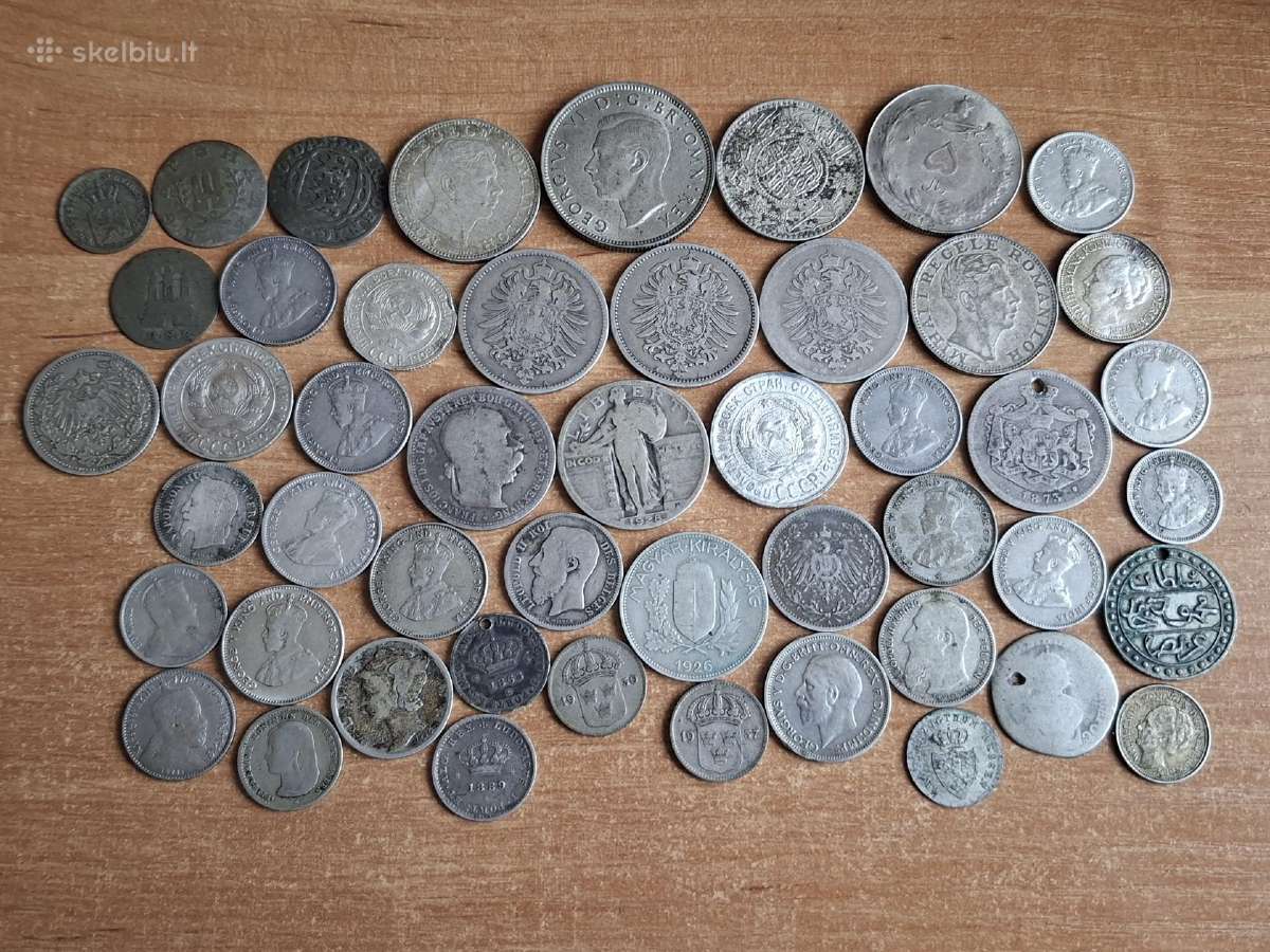 49vnt. Pasaulio sidabrinių monetų - nuotraukos Nr. 2