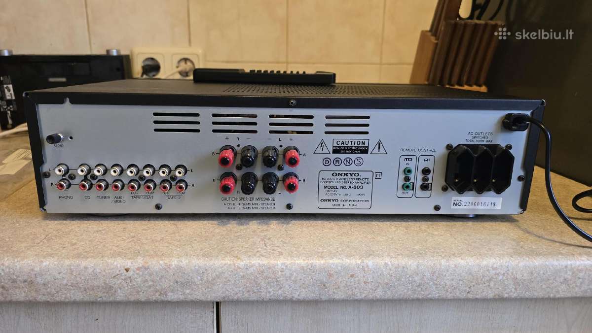 Onkyo A-803 stiprintuvas su distanciniu pultu - nuotraukos Nr. 2