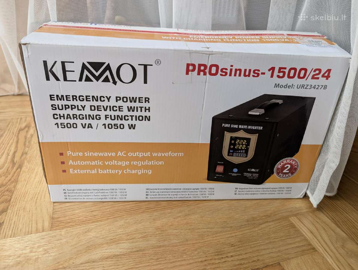 Ups Kemot Prosinus 24v 1kw grynas sinusas katilui - nuotraukos Nr. 3