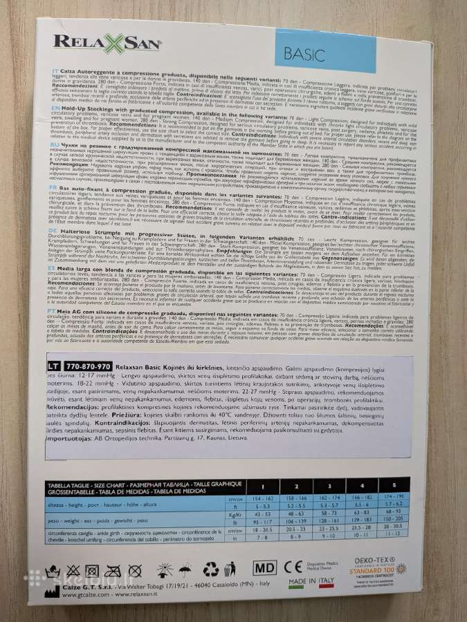 RelAXSan Basic kompresinės kojinės – 280 den - nuotraukos Nr. 2