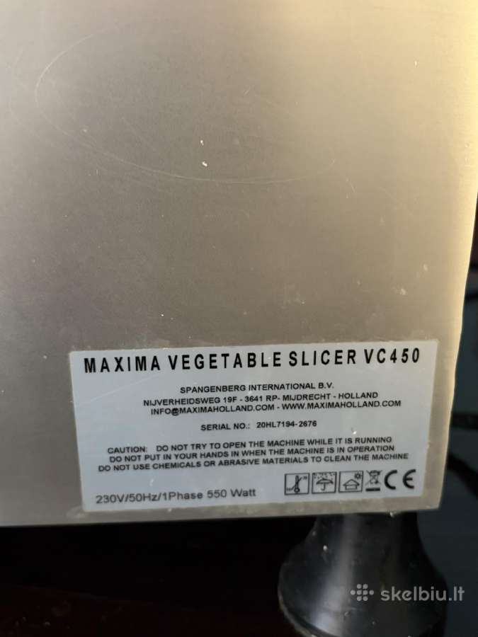Maxima Daržovių pjaustyklė su diskais - Vc450 - nuotraukos Nr. 6
