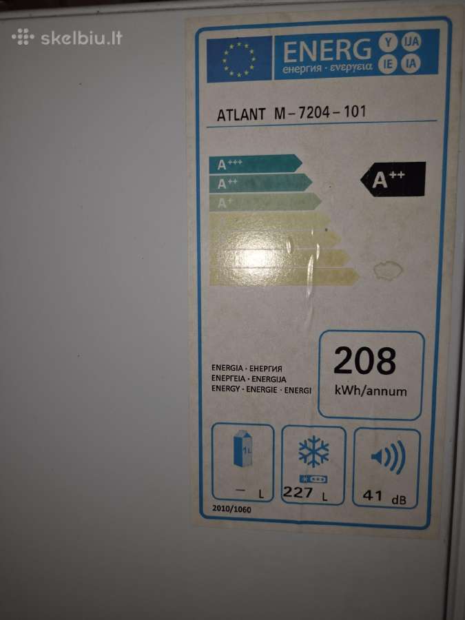 Šaldiklis Atlant Apynaujis 7 Stalčių 177cm-60cm - nuotraukos Nr. 3