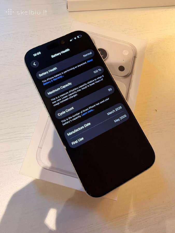 iPhone 17 Pro 256gb 100% - nuotraukos Nr. 4