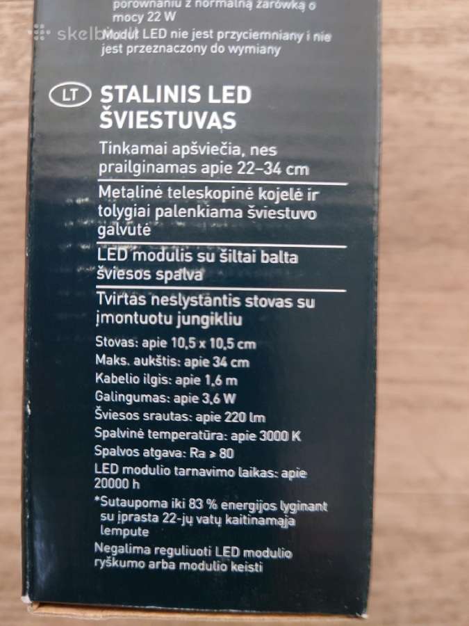 Stalinis LED šviestuvas - nuotraukos Nr. 4