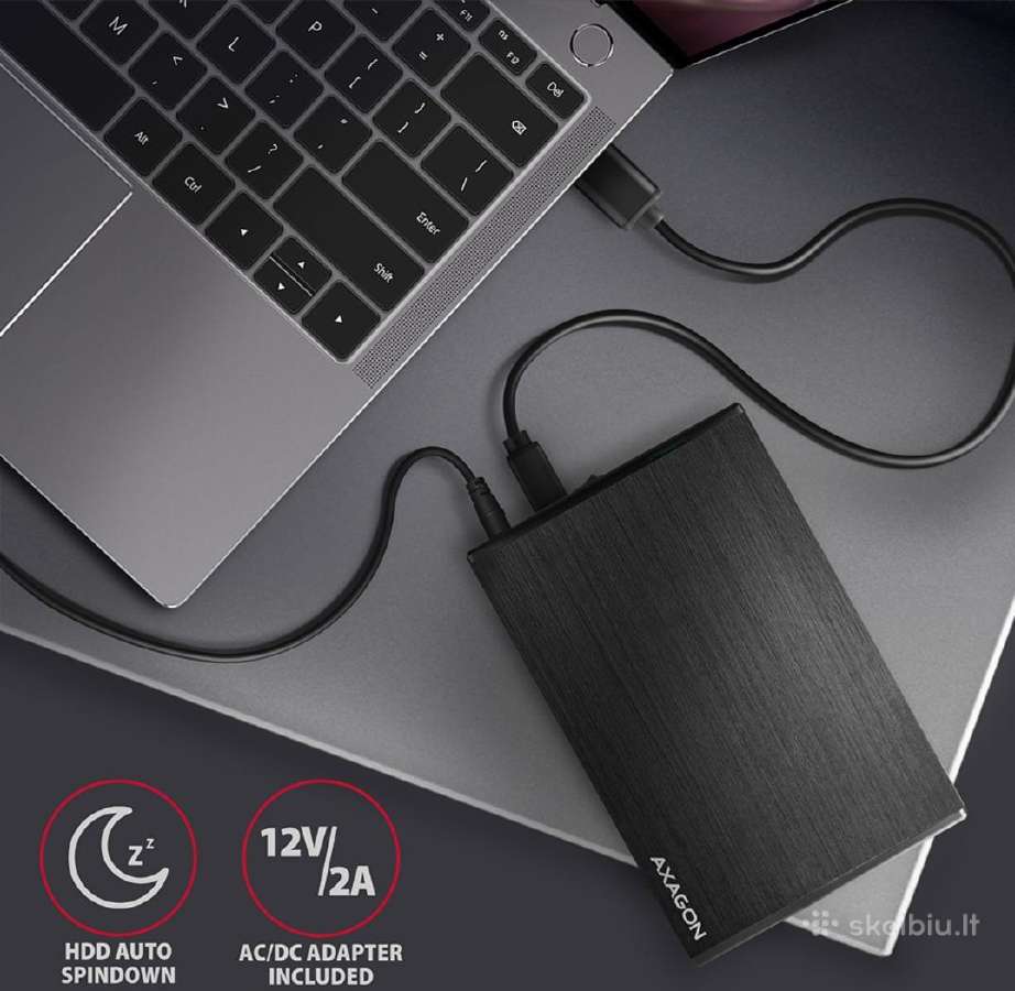 Axagon Ee35-xa3 3.5" Sata HDD dėžutė Usb 3.0 4vnt - nuotraukos Nr. 3