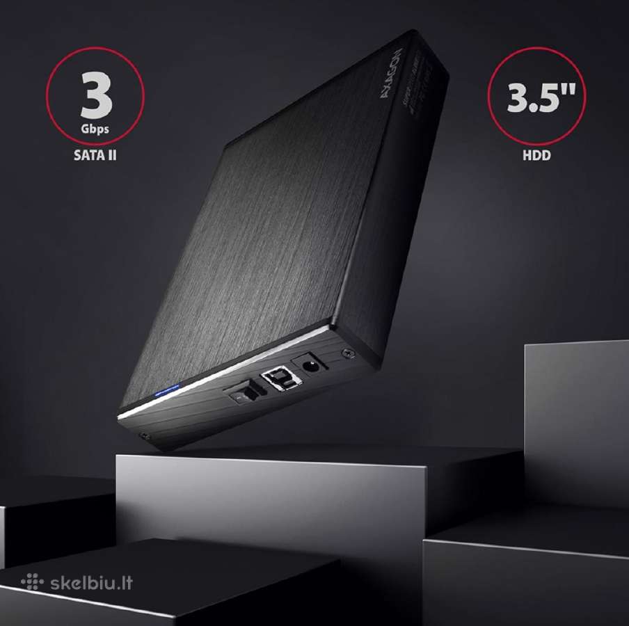 Axagon Ee35-xa3 3.5" Sata HDD dėžutė Usb 3.0 4vnt - nuotraukos Nr. 6