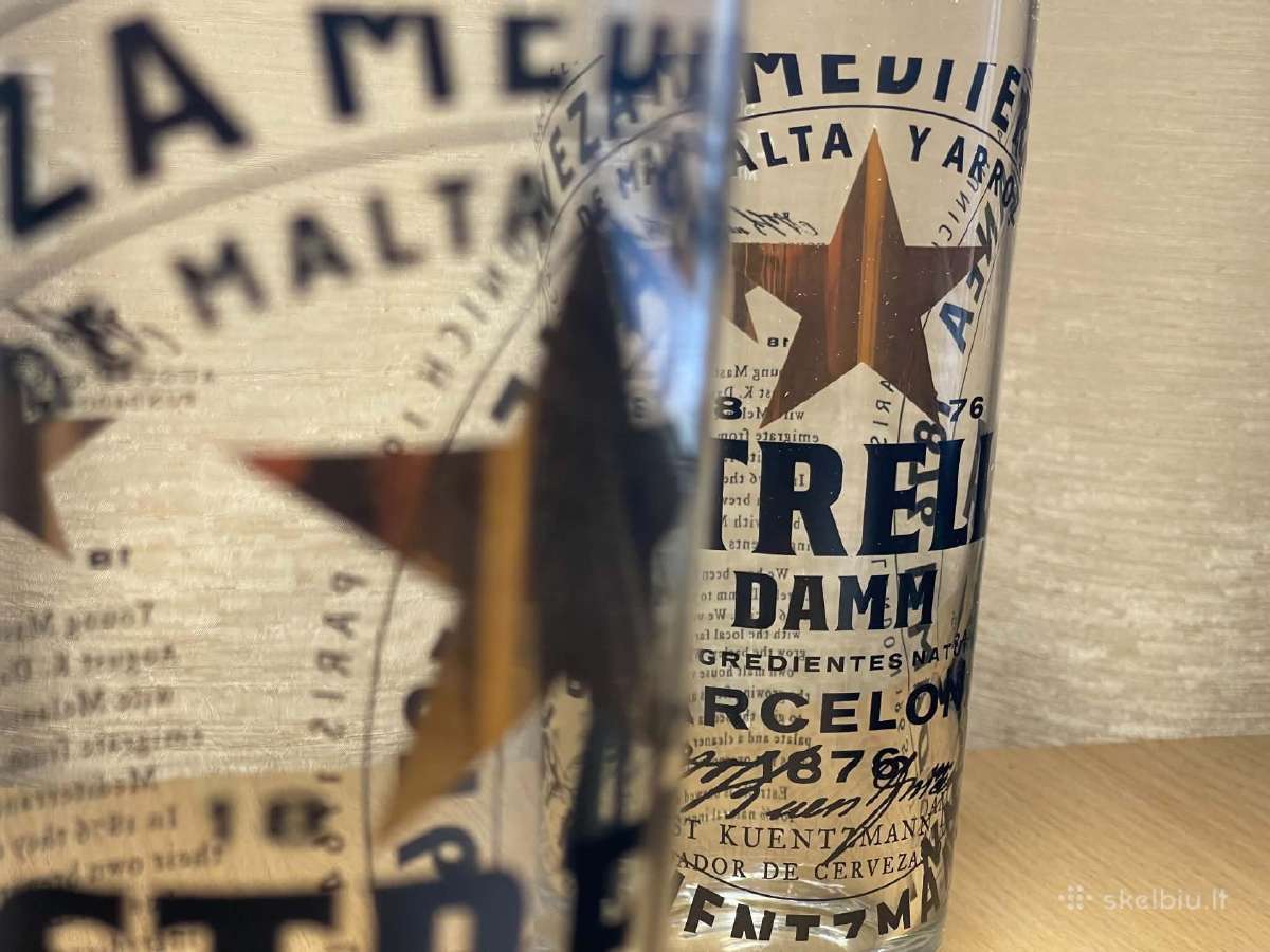 Estrella Damm Barcelona alaus taurės ( 4 vnt.) - nuotraukos Nr. 3