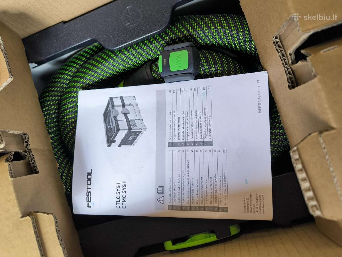 Naujas Festool Ctlc Sys 18v dulkių siurblys - nuotraukos Nr. 5