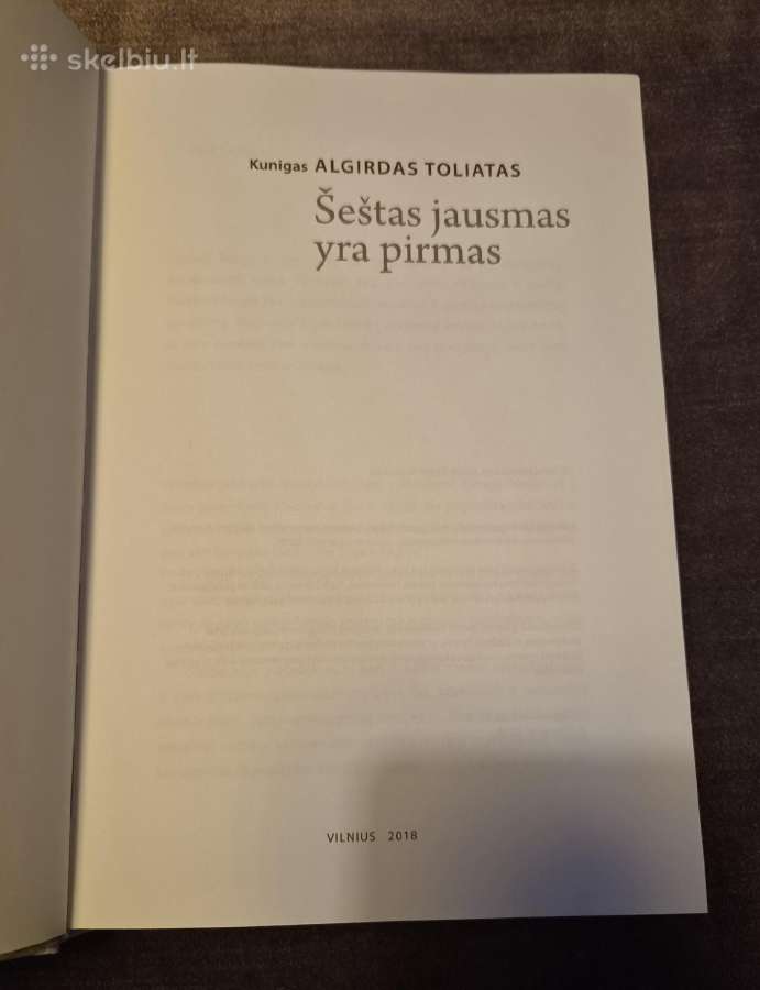 Knyga. šeštas jausmas yra pirmas - nuotraukos Nr. 2