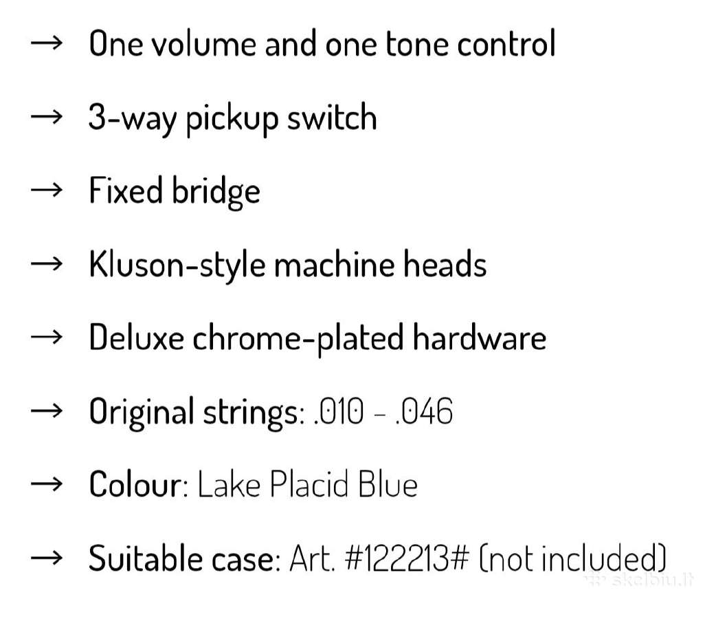Harley Benton Ja-60cc Lake Placid Blue gitara - nuotraukos Nr. 6