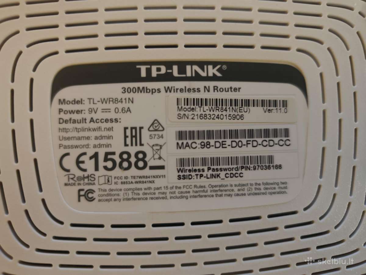 Tp-link Tl-wr841n Wi-fi maršrutizatorius, 300mbps - nuotraukos Nr. 3