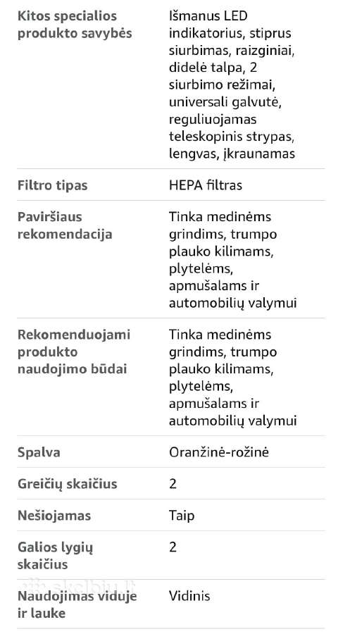 Dulkių siurblys šluota S2 - nuotraukos Nr. 9