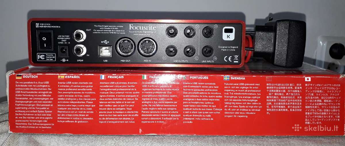 Focusrite Scarlett 6i6 2nd Gen - nuotraukos Nr. 2