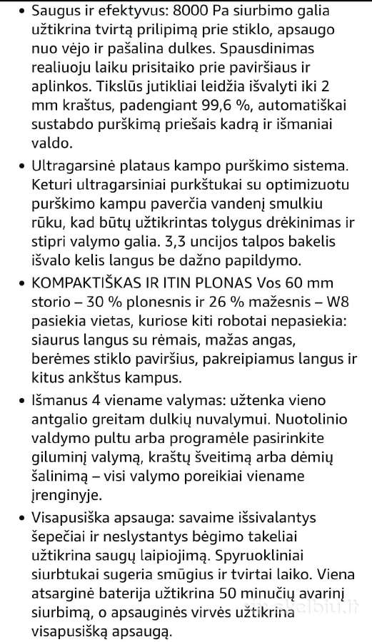 Langų robotas Fmart W8 - nuotraukos Nr. 6