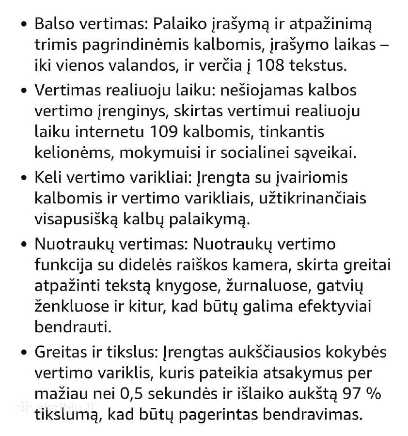 Nešiojamas kalbos, kalbų vertėjas - nuotraukos Nr. 5