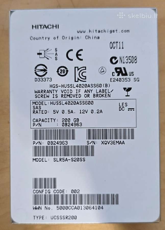 2.5" Sas SSD 200gb 3.84tb 7.68tb 15.36tb 30.72tb - nuotraukos Nr. 28